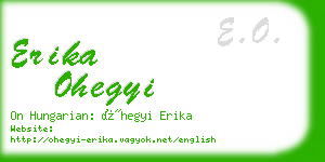 erika ohegyi business card